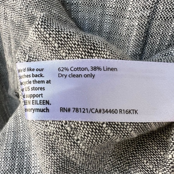 Eileen Fisher Linen Cotton OVERSIZED Boxy Short sleeved Jacket Top  Sz M - Picture 7 of 7